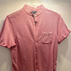 Zara Man Mandarin Collar Button Down Shirt- Size 42